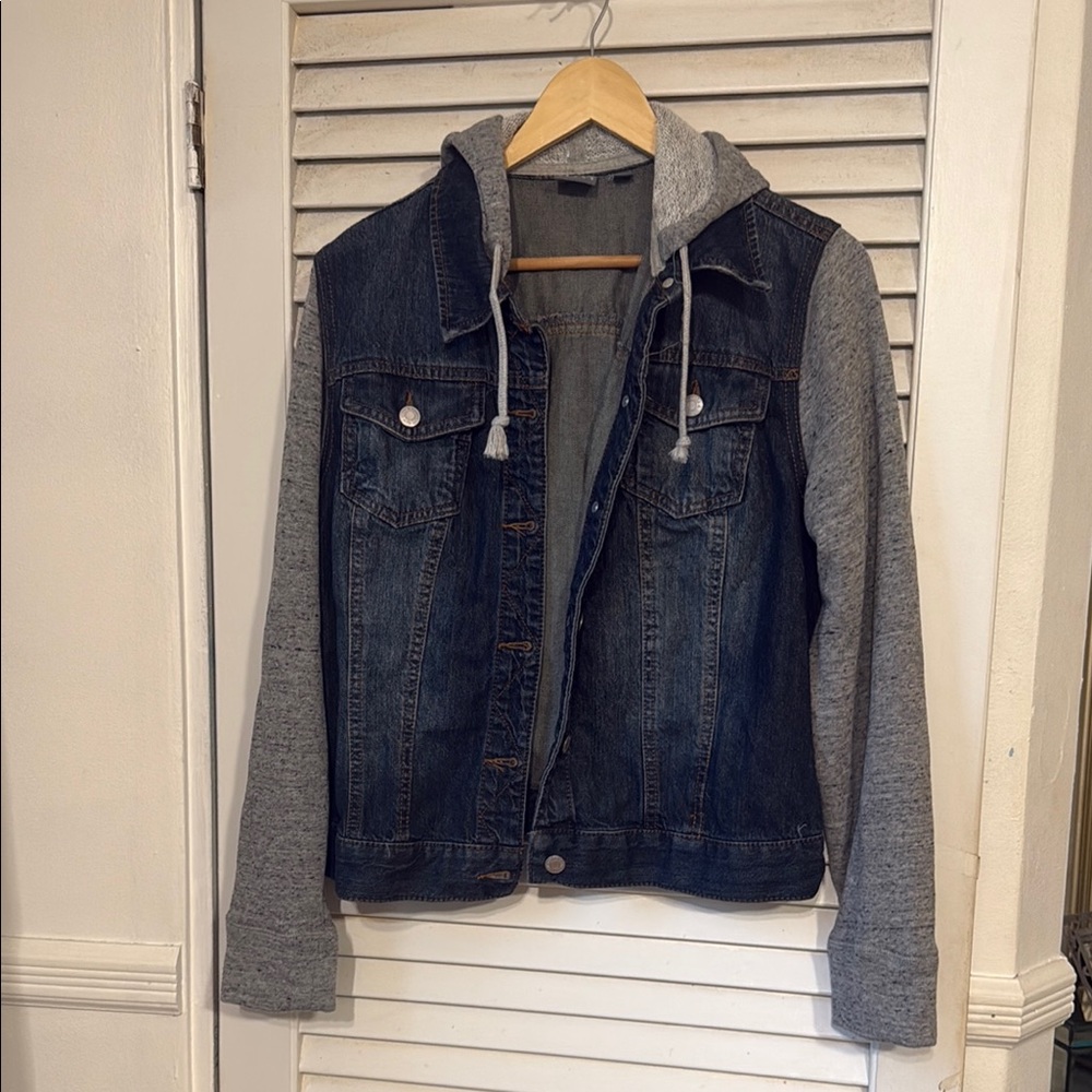 SOHO Jeans New York & Company Hooded Denim Jacket